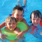 children in pool