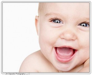baby boy laughing