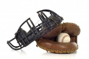 2419765-baseball-catcher-s-gear-on-white-background-including-a-mitt-ball-and-face-mask
