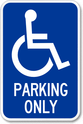 ADA Handicapped Parking Sign K 1437
