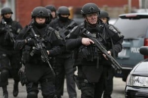 APTOPIX Police Converge Mass