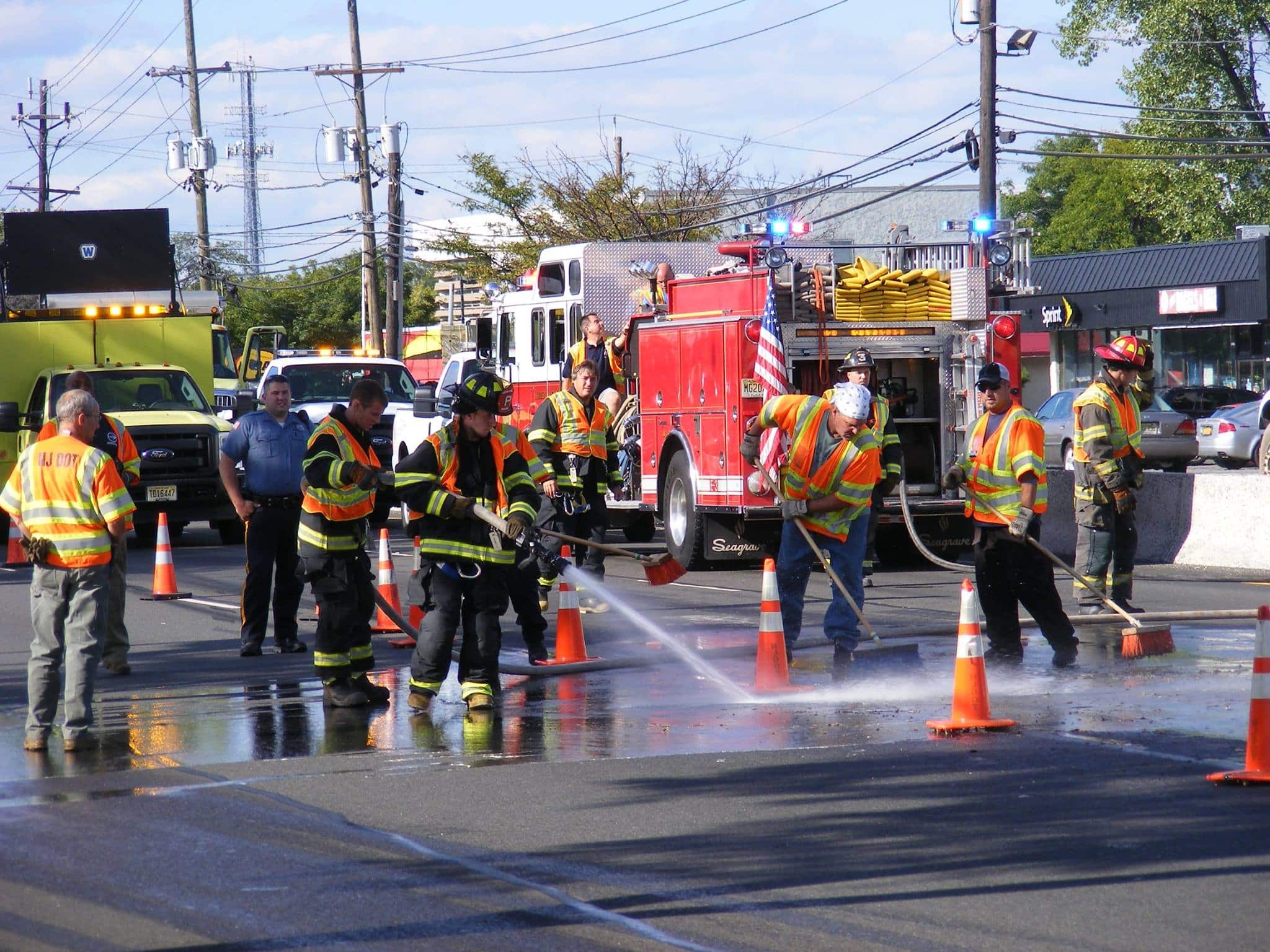 spill clean up route 17 paramus