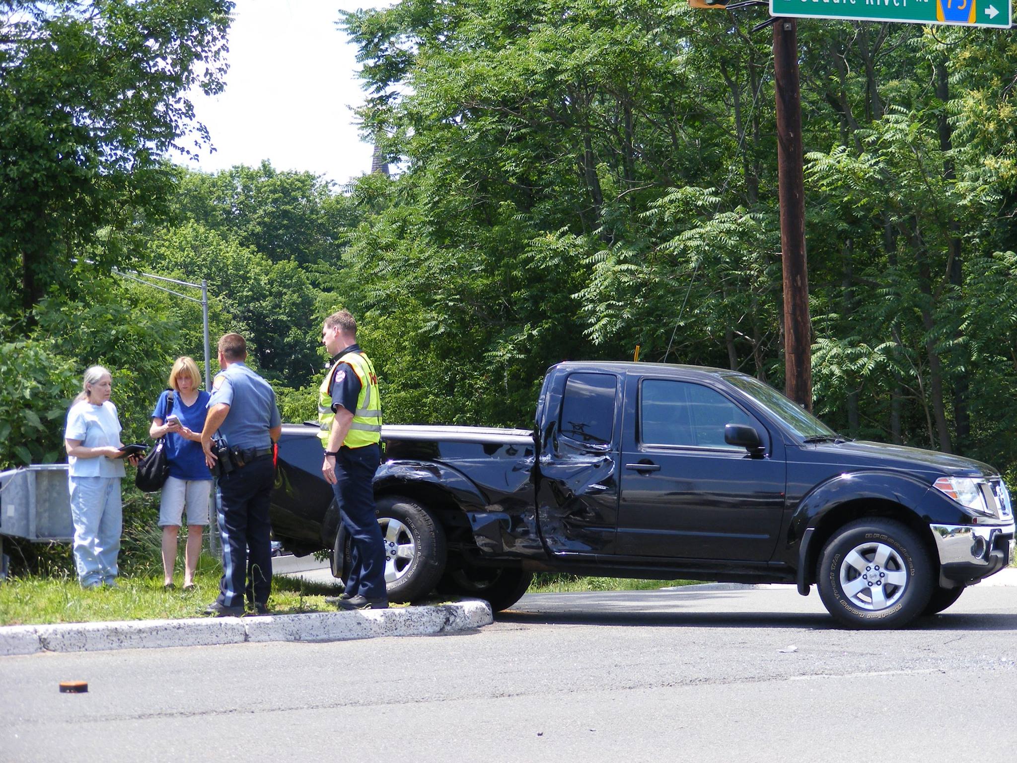 Pickup and Landscaping Truck Collision on East Glen Avenue and Paramus Road in Ridgewood