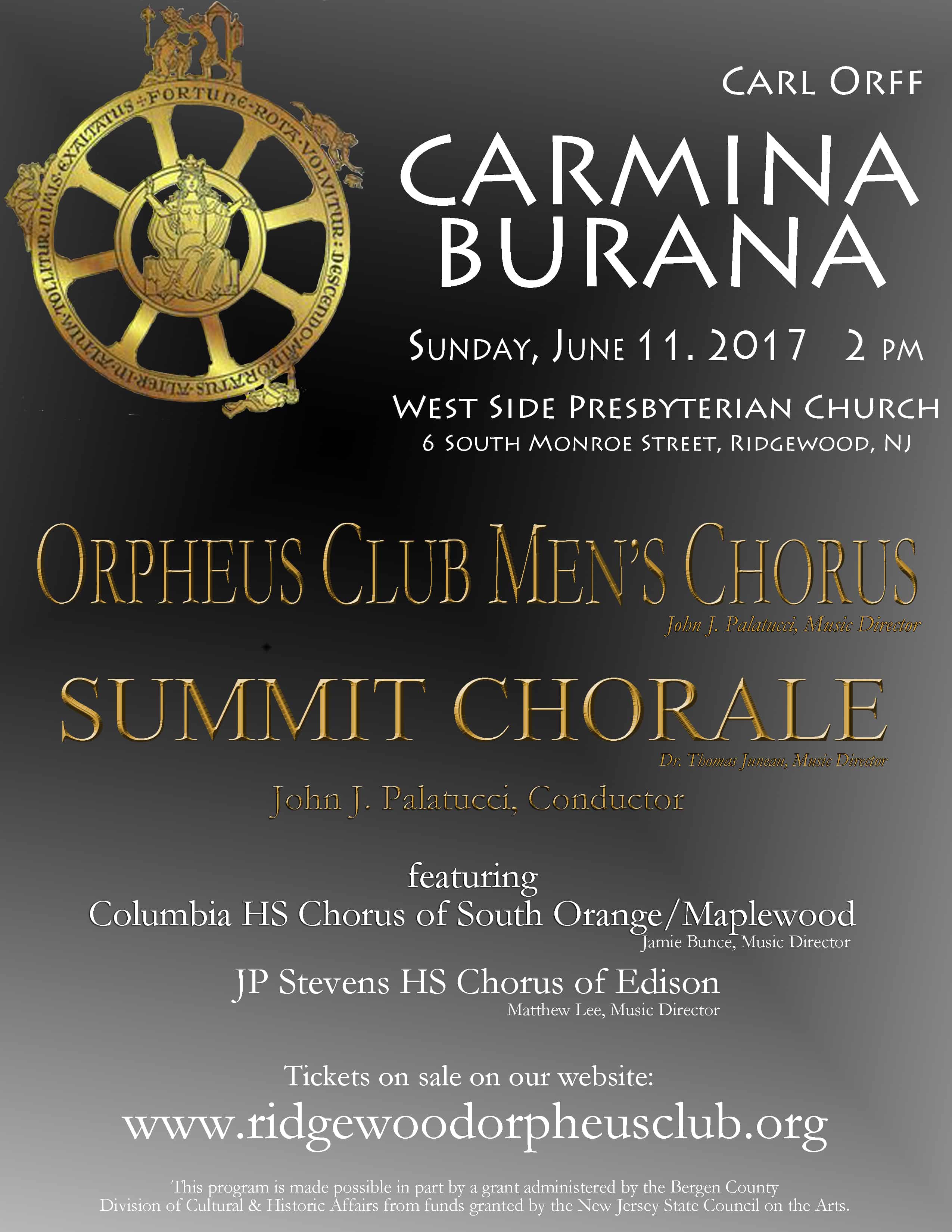 Orpheus Club Men’s Chorus Presents Choral Spectacular “Carmina Burana”