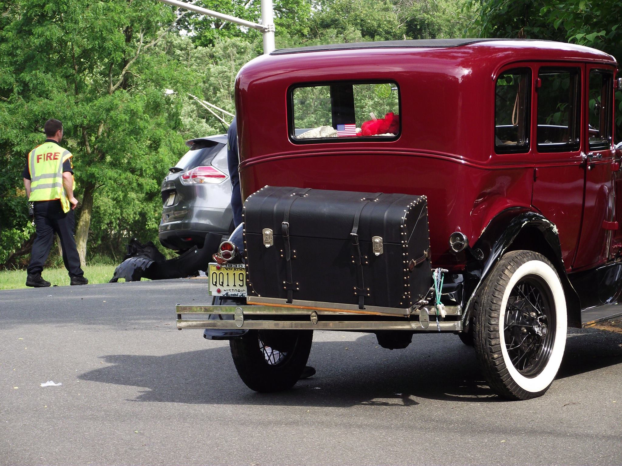 1930 Ford Model "A" Involved in Collision