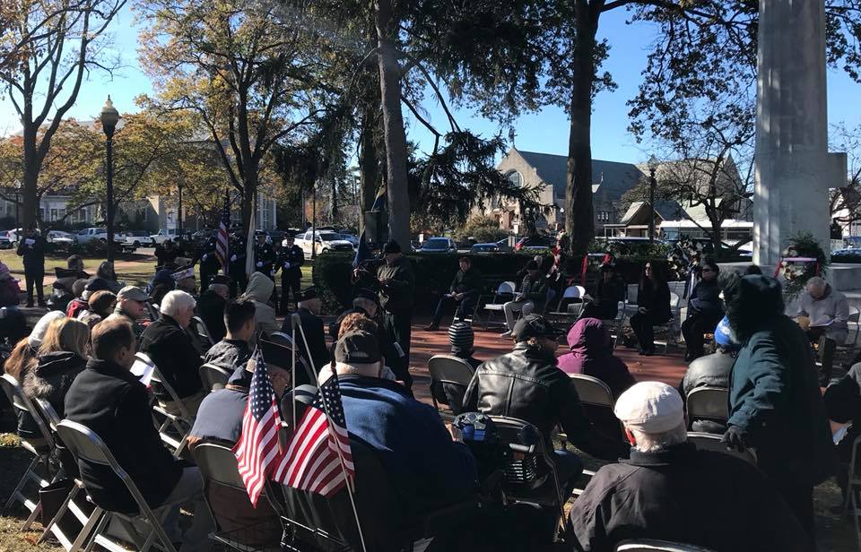 Ridgewood Police Honor Guard presented the colors at Saturday’s Veterans Day Ceremony