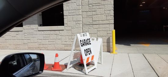 Hudson garage open