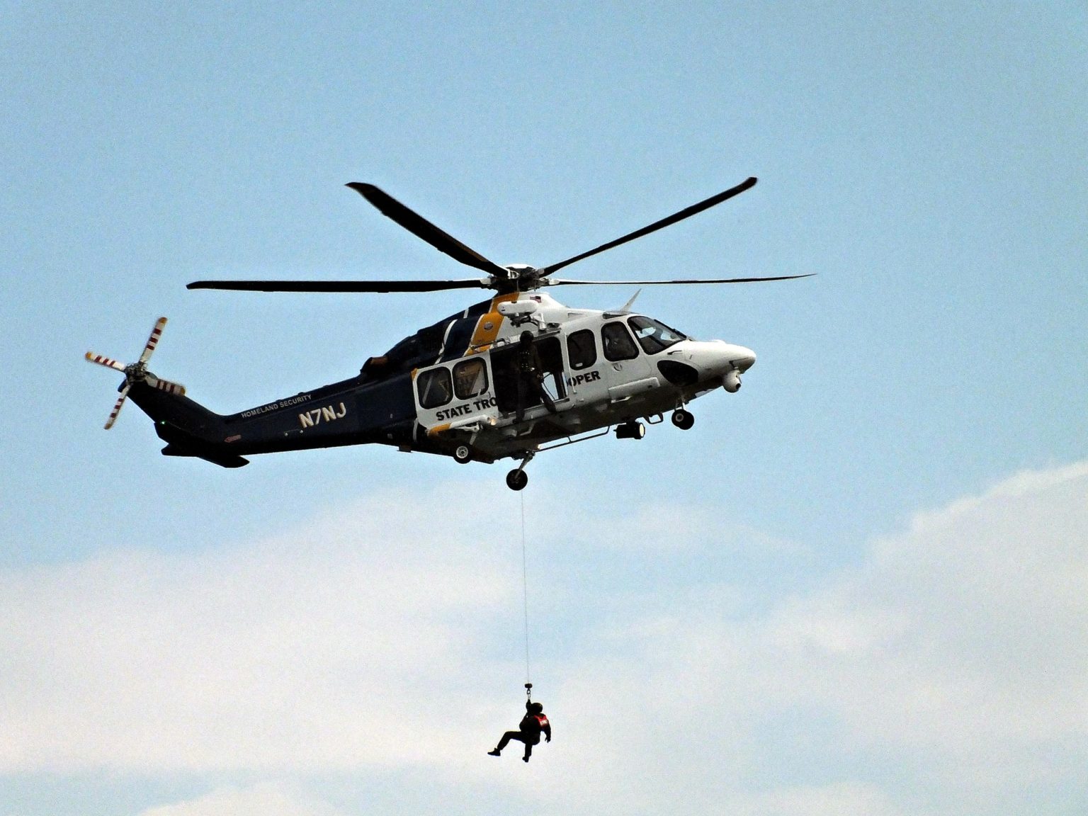 New Jersey State Police Helicopter Rescues Two Clifton Firefighters ...