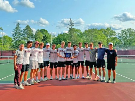 2025 Tennis Team with Coach Tobin