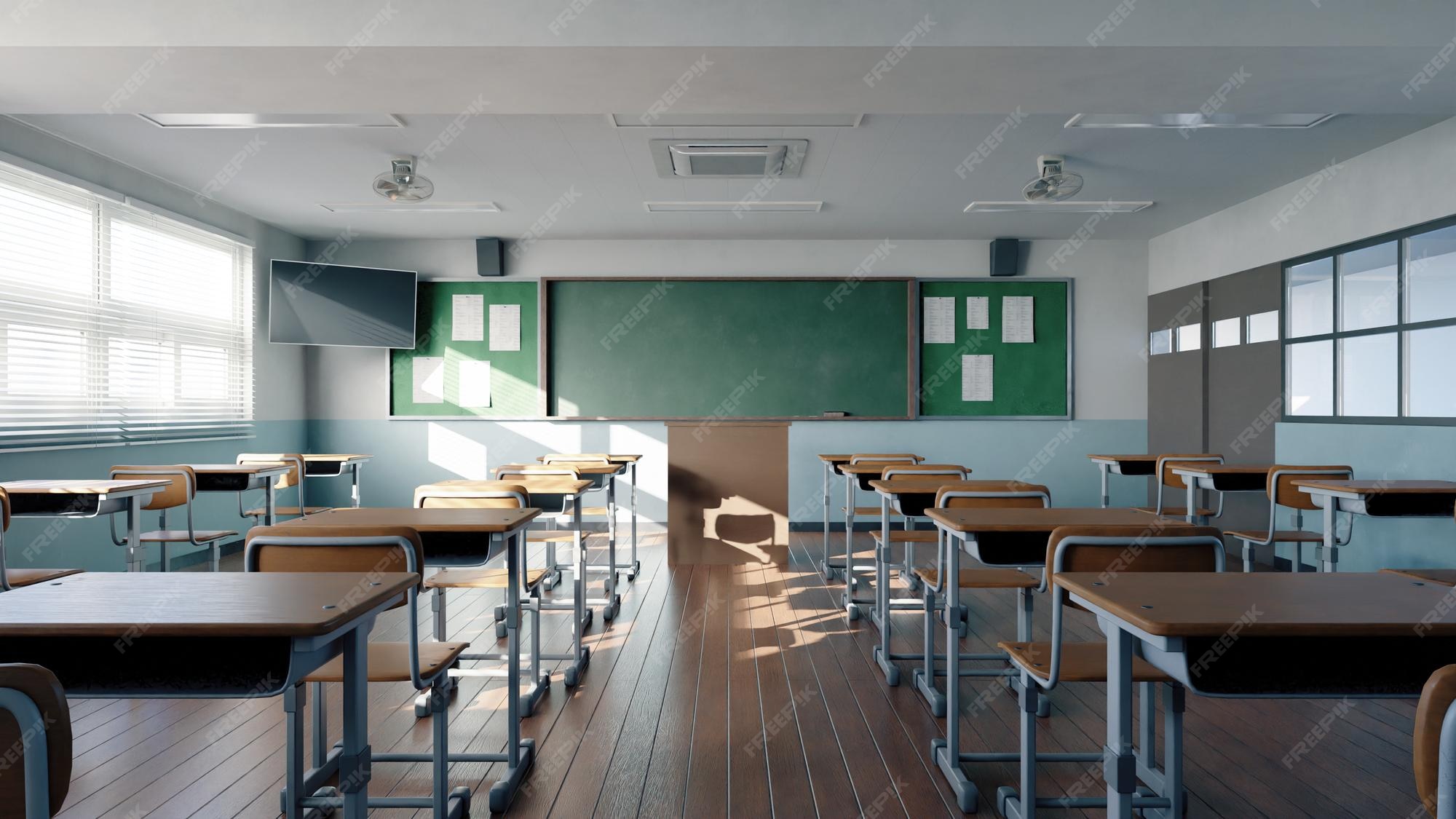 empty highschool classroom skorea 3drendering 651547 5 1598415745