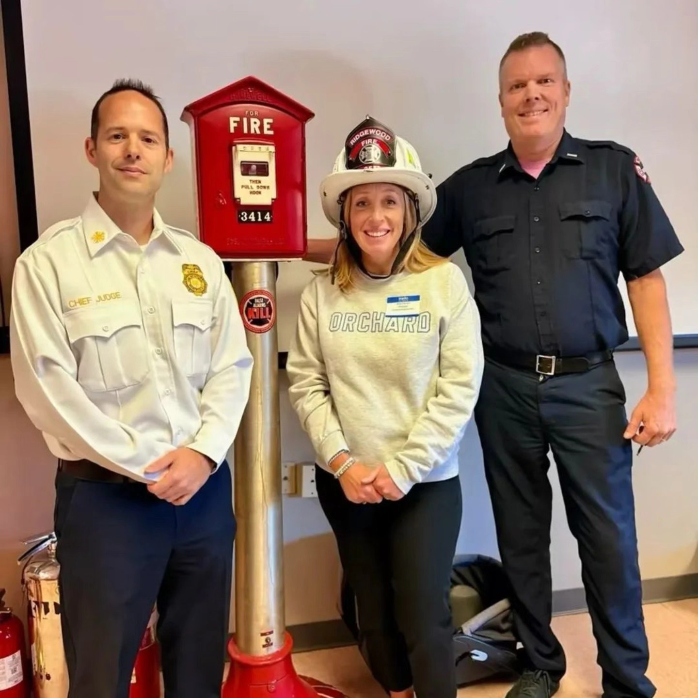 Ridgewood Fire Safety Champs: Orchard Elementary Wins Coveted White Helmet for Best Fire Drill Performance! 558157098 1240774408077419 5282765547448001756 n