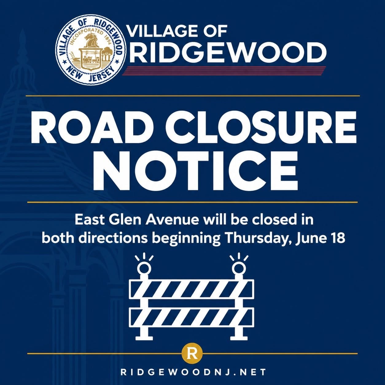 Ridgewood Traffic Warning: Why You Need to Avoid East Glen Avenue This Week 724517498 1437241221769721 6876372125109069742 n
