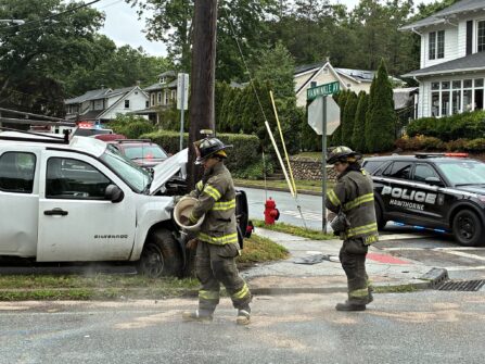 Severe Crash in Hawthorne: Pickup Obliterates Utility Pole, Shuts Down Southbound Lincoln Ave 729275986 1662779802517196 833312403332798375 n