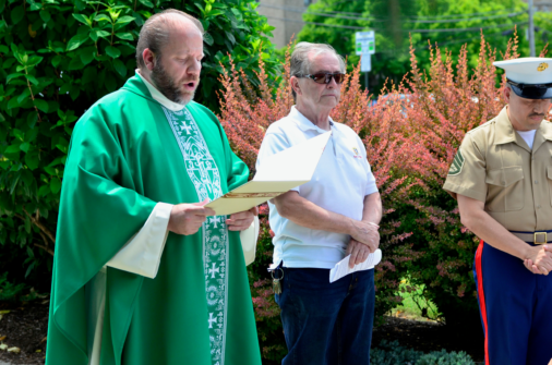 Ridgewood Knights of Columbus Hoist Historic Capitol Flag in Beautiful Flag Day Ceremony Father Jakov Vidov