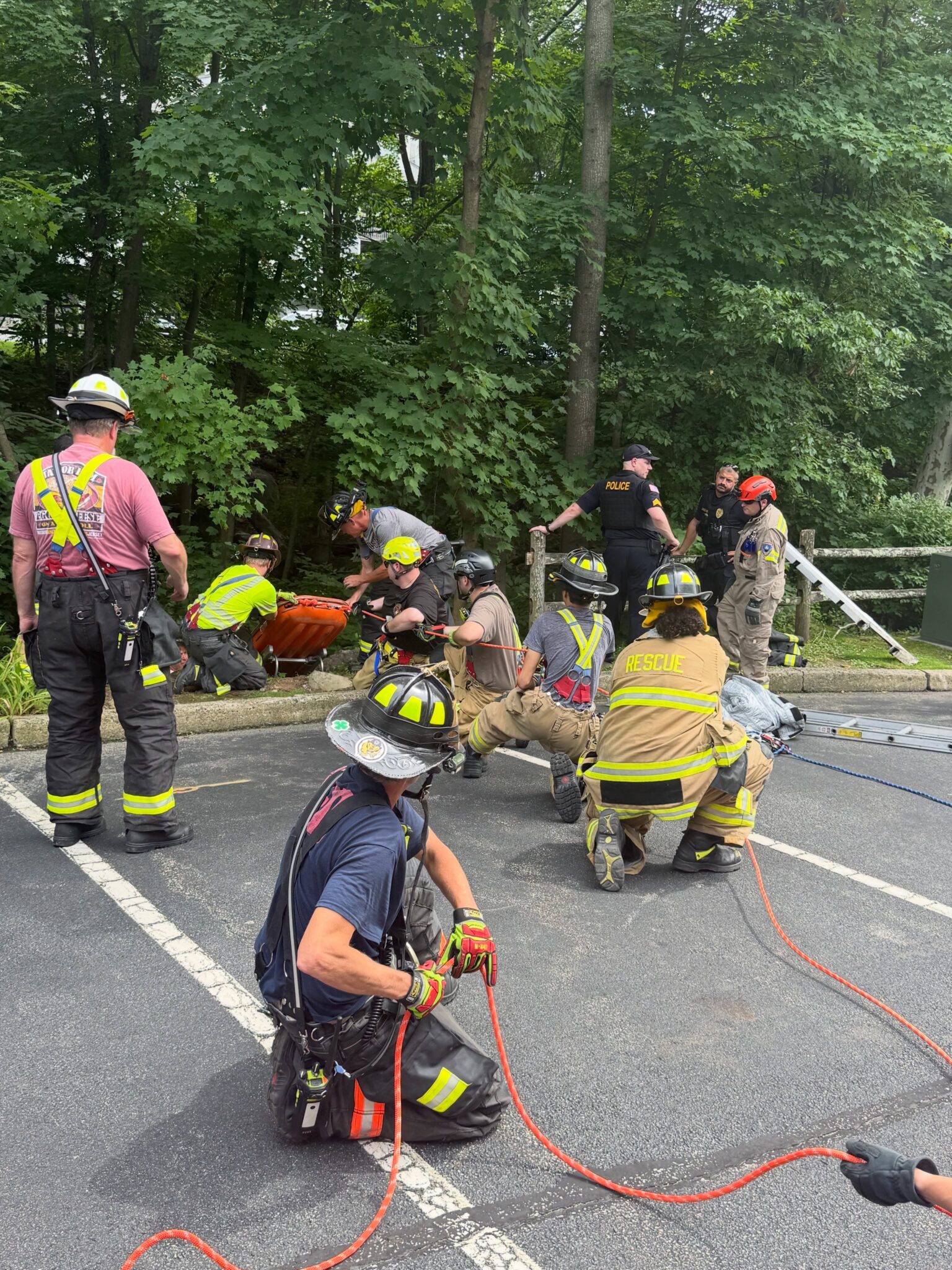 Car Plunges Over Ravine in Ramsey: First Responders Stage Dramatic Rope Rescue to Save Trapped Driver 742417772 18571115944067562 6360177833888568731 n scaled