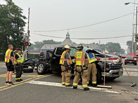 Pickup Truck Smashed by NJ Transit Train at Busy Fair Lawn Crossing 748623941 1685306916931151 2587524948942234934 n