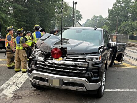 Pickup Truck Smashed by NJ Transit Train at Busy Fair Lawn Crossing 749846756 1685306970264479 1516147528906146499 n