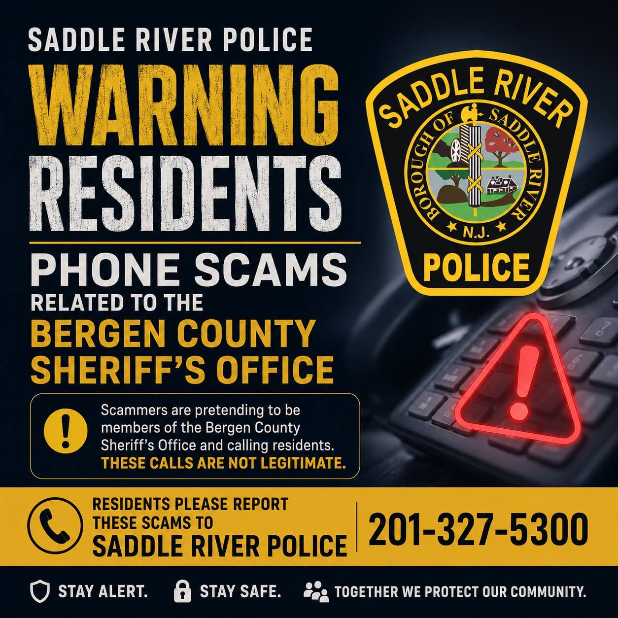 Scam Alert: Impostors Posing as Bergen County Sheriff’s Officers Targeting Local Residents 753970573 1357394459910148 5551524453398411067 n