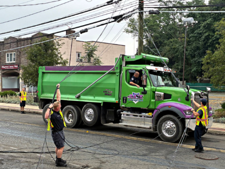 Dump Truck Snags Wires in Bergen County Paving Operation: Quick Response Prevents Major Disruption in Ridgewood 758564074 1696113672517142 1962301937829153366 n