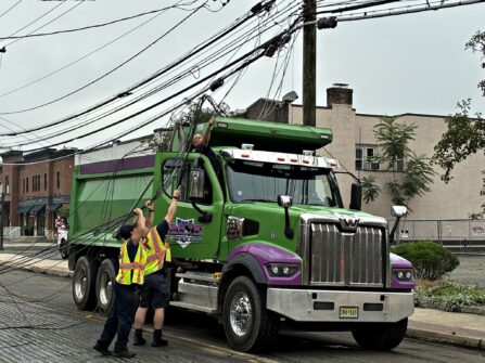 Dump Truck Snags Wires in Bergen County Paving Operation: Quick Response Prevents Major Disruption in Ridgewood 758896650 1696113619183814 7800401687650475790 n