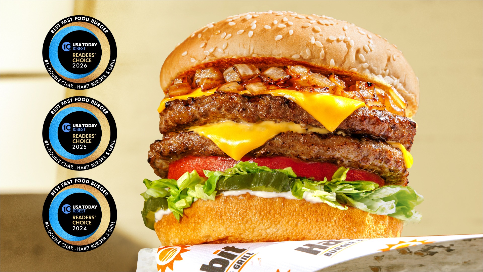 Free Burgers in NJ: Habit Burger & Grill Celebrates #1 USA Today Award with Free Double Chars on Aug. 22 1