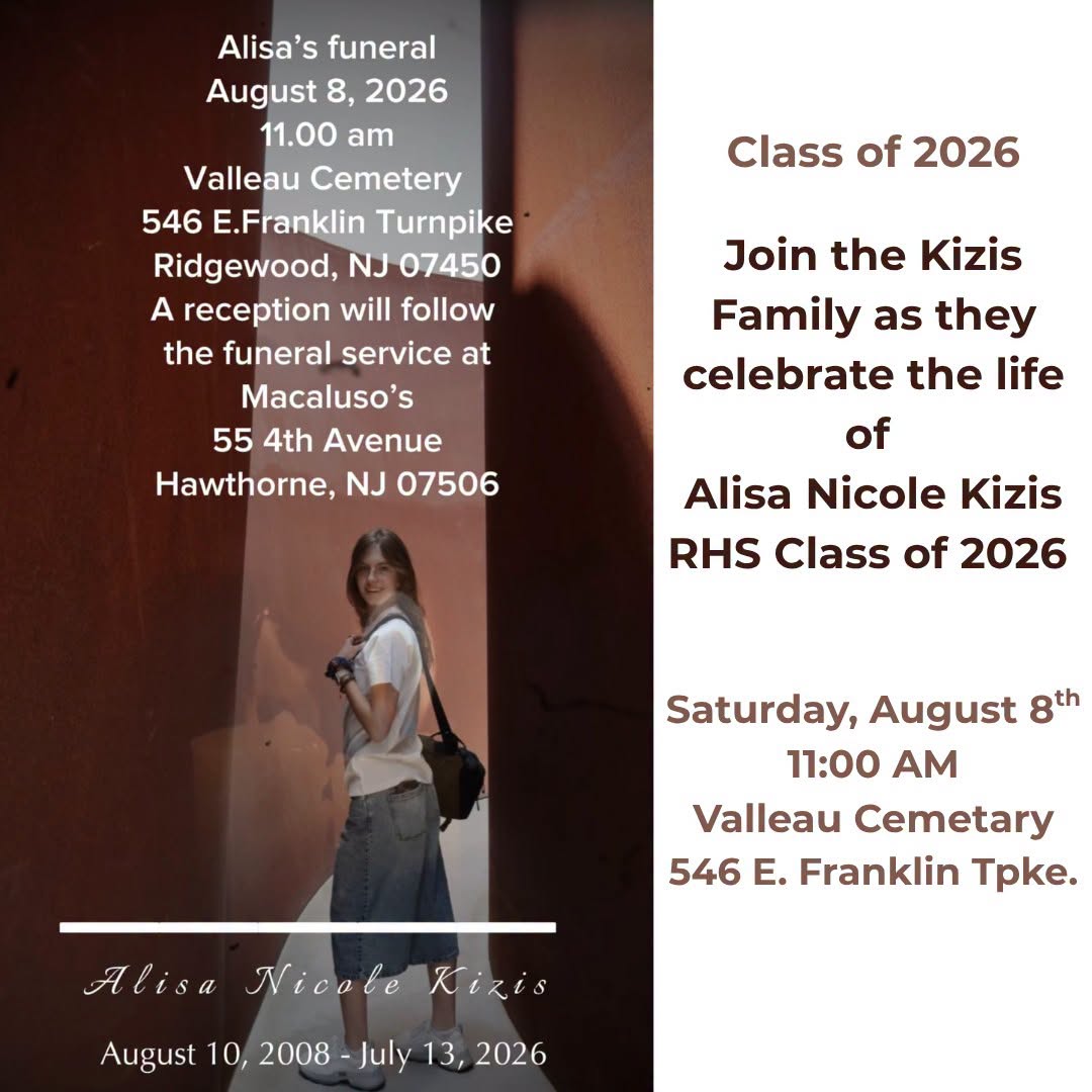 Ridgewood Public Schools Honors the Memory of Alisa Kizis (RHS Class of 2026) 760587671 942516102229099 2456738205692379870 n 1