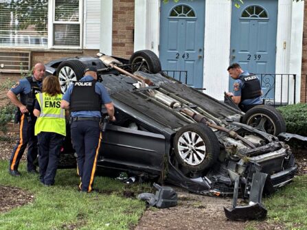 Route 208 Rollover: Vehicle Careens Off Highway and Crashes Into Fair Lawn Apartment Building 765733298 1704145378380638 3524309551673028636 n