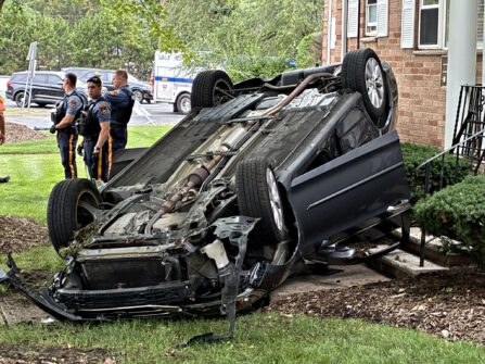 Route 208 Rollover: Vehicle Careens Off Highway and Crashes Into Fair Lawn Apartment Building 765855362 1704145258380650 3211623104764274439 n