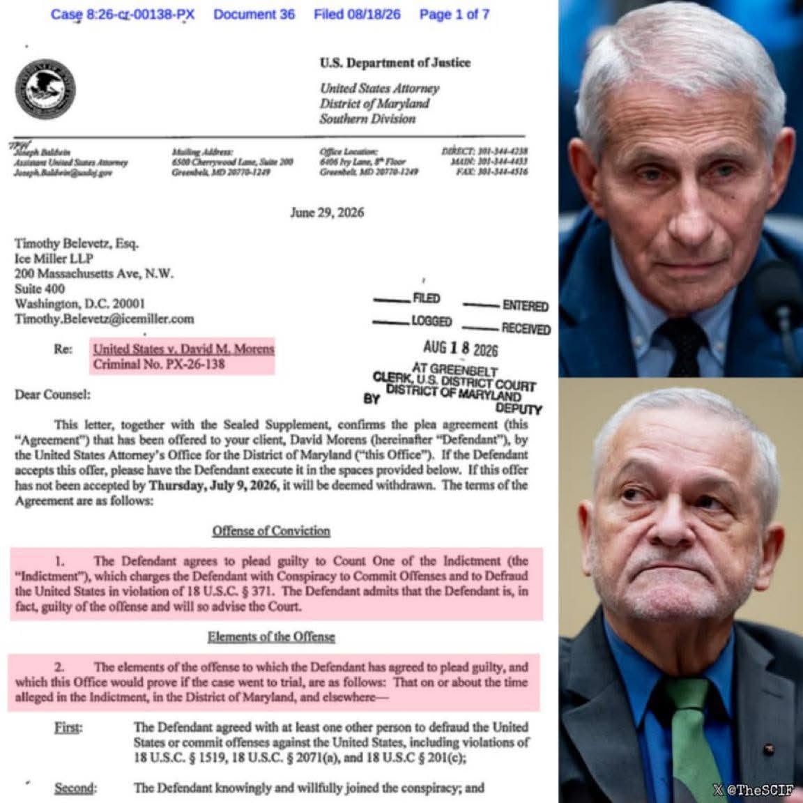Former Fauci Adviser Pleads Guilty to Federal Conspiracy Scheme Over COVID-19 Records 778972526 122182975946804393 2932204092838817590 n
